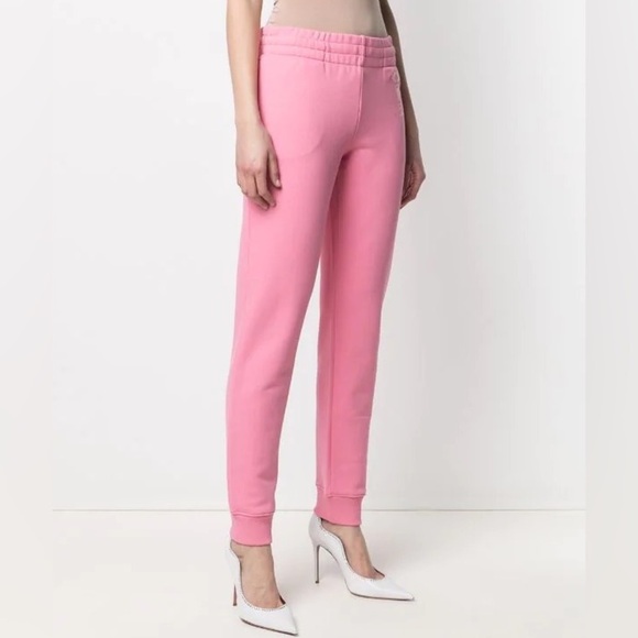 Moschino logo-print cotton sweat pants. Pink - Picture 3 of 11